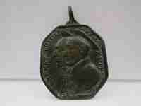 Bronze medal. Saint Ignatius of Loyola and Saint Michael the Archangel. Spain