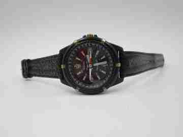 Bulova Ocean Timer. Acero pavonado negro. Automático. Brújula. 1975
