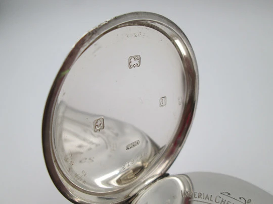 Buren. Sterling silver. Stem-wind. 1930's. Open face. Swiss. 15 jewels