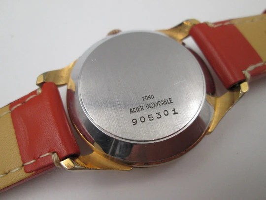 BWC Swiss chronograph. Gold plated case & stainless steel back. Manual wind. 1960's BWC Swiss chronograph. Gold plated case & stainless steel back. Manual wind. 1960's