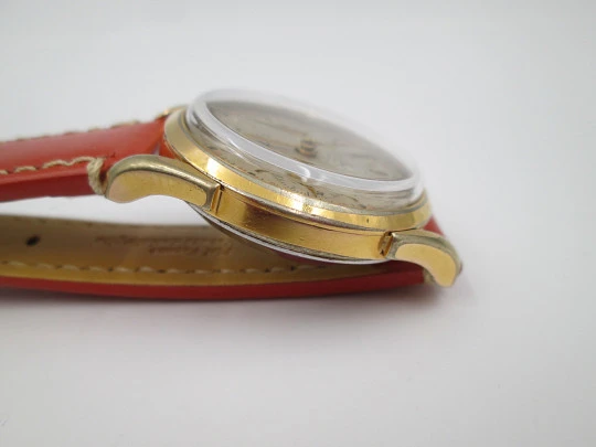 BWC Swiss chronograph. Gold plated case & stainless steel back. Manual wind. 1960's BWC Swiss chronograph. Gold plated case & stainless steel back. Manual wind. 1960's