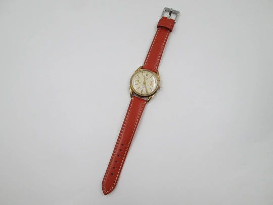 BWC Swiss chronograph. Gold plated case & stainless steel back. Manual wind. 1960's BWC Swiss chronograph. Gold plated case & stainless steel back. Manual wind. 1960's