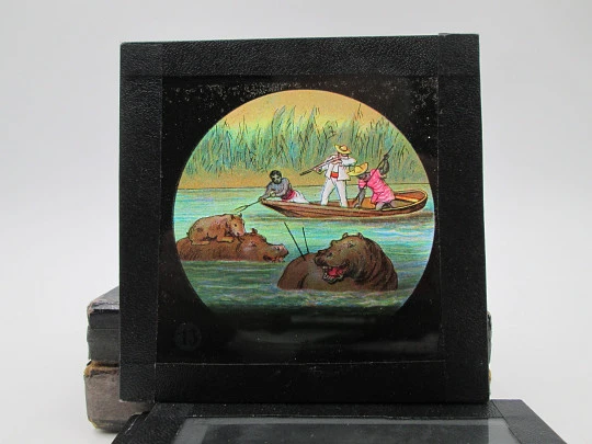 Caja 10 placas fotográficas cristal Kranseder & Cie. Escenas de viajes. Alemania. 1910