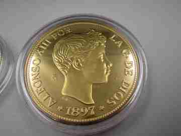 Caja 24 monedas Historia de la Peseta. Plata de ley 925 y chapados oro 24k