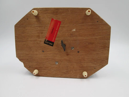 Caja de música joyero Reuge Sainte-Croix. Madera taraceada. Cuerda. Bailarina. 1950