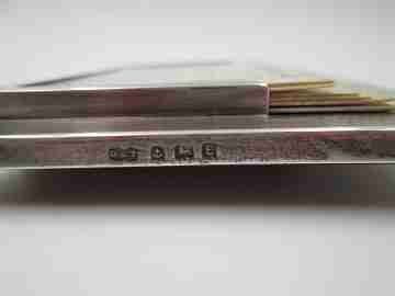 Calendario de escritorio. Plata de ley y madera. Deakin & Francis. 1930