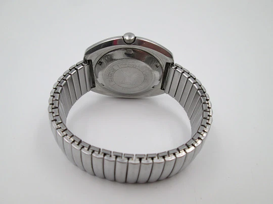 Camy Montego. Stainless steel. Automatic. 1970's. Bracelet. Date & Day