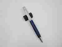 Caran d'Ache Léman ballpoint pen. Bitone resin & silver plated. Twist mechanism. 1990's