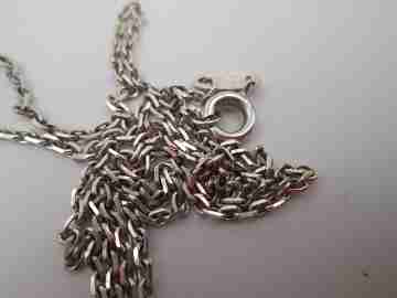 Caravaca cross with link chain. 925 sterling silver. 1990's. Carabiner clasp