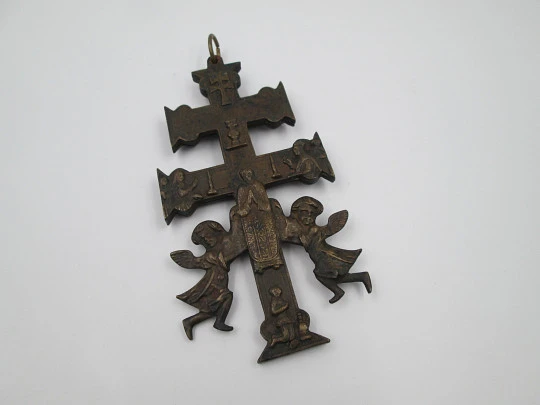 Caravaca cross. 19th century. Bronze. Spain. Characters