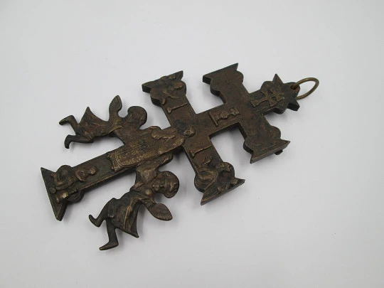 Caravaca cross. 19th century. Bronze. Spain. Characters