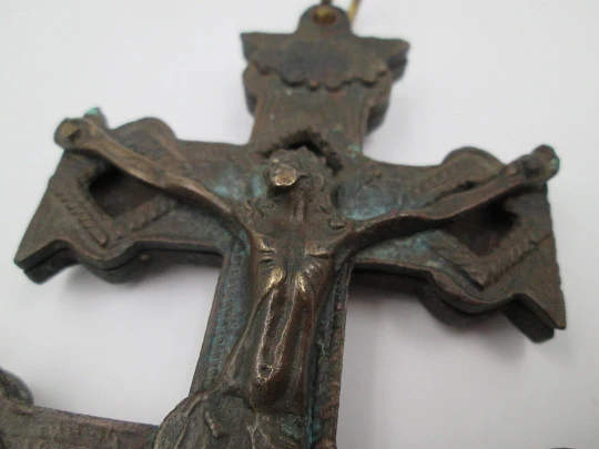 Caravaca cross. 19th century. Bronze. Spain. Characters