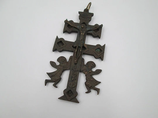 Caravaca cross. 19th century. Bronze. Spain. Characters