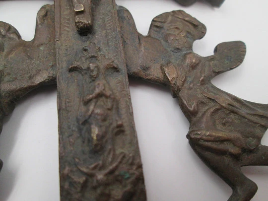 Caravaca cross. 19th century. Bronze. Spain. Characters