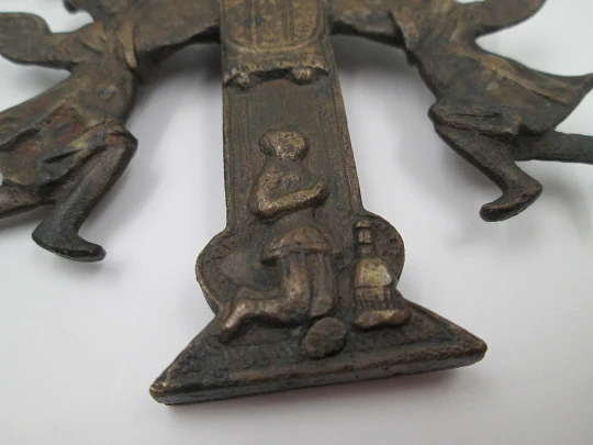 Caravaca cross. 19th century. Bronze. Spain. Characters