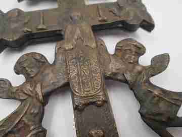 Caravaca cross. 19th century. Bronze. Spain. Characters