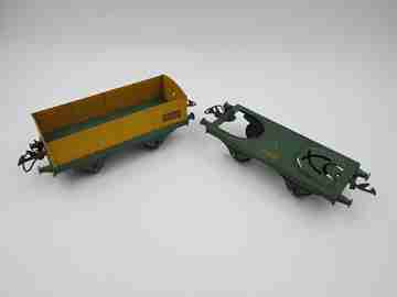 Carbonera, vagón abierto y plataforma Hornby Meccano Paris SNCF. 1940