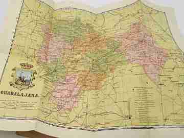 Cartas Corográficas. Mapa entelado Guadalajara. Editorial Martín. 1950