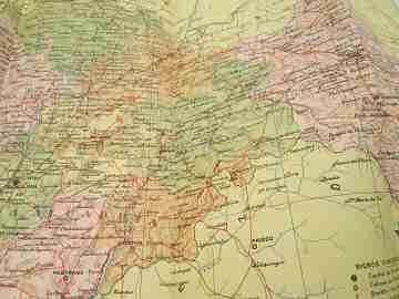 Cartas Corográficas. Mapa entelado Guadalajara. Editorial Martín. 1950