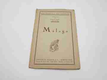 Cartas Corográficas. Mapa entelado Málaga. Editorial Martín. Color. 1950