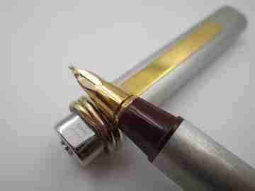 Cartier Le Must Vendome Trinity. Silver and gold plated. Burgundy resin section
