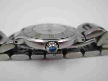 Cartier Must 21. Stainless steel. Quartz. Ladie's. 1990's. Bracelet. Original box