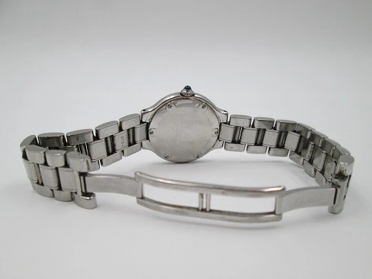 Cartier Must 21. Stainless steel. Quartz. Ladie's. 1990's. Bracelet. Original box