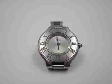 Cartier Must 21. Stainless steel. Quartz. Ladie's. 1990's. Bracelet. Original box