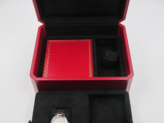 Cartier Pasha Seatimer 100 meters. Steel. Automatic. Calendar. Leather strap. Box