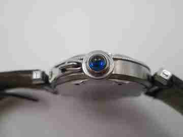 Cartier Pasha Seatimer 100 meters. Steel. Automatic. Calendar. Leather strap. Box