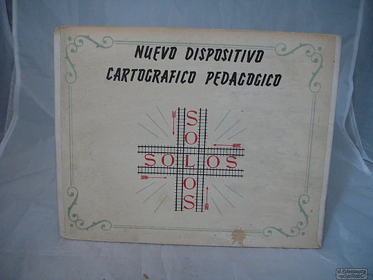 Cartographic pedagogical device Solos. 1956. Spain maps