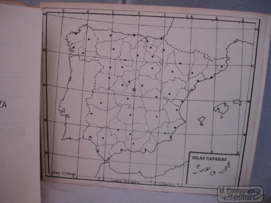 Cartographic pedagogical device Solos. 1956. Spain maps