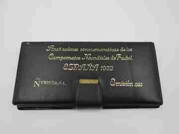 Case three sterling silver commemorative medals 1982 FIFA World Cup Spain