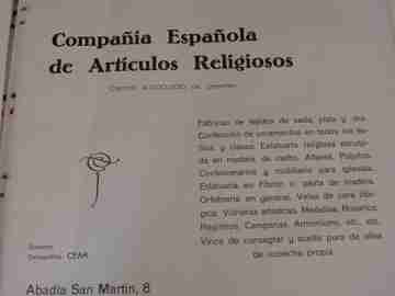 Catálogo compañía de artículos religiosos. 1920
