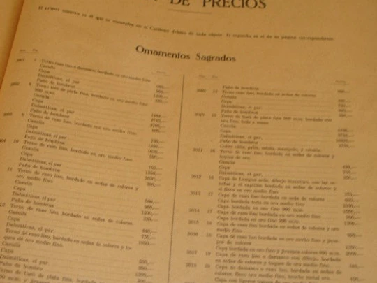 Catálogo compañía de artículos religiosos. 1920