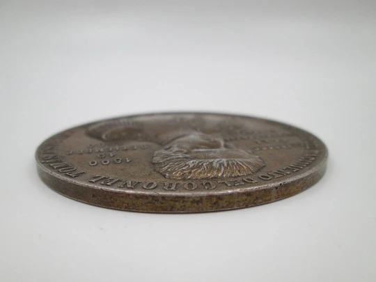 Centenary birth of Colonel Tomas Espora bronze medal. Bellagamba and Rossi, 1900