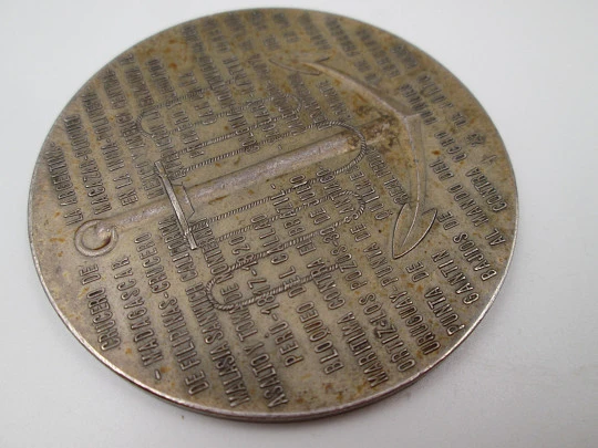 Centenary birth of Colonel Tomas Espora bronze medal. Bellagamba and Rossi, 1900