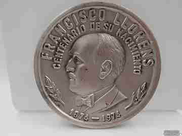 Centennial Francisco Llorens. Nickel plating bronze. La Coruña