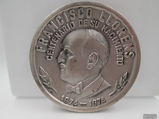 Centennial Francisco Llorens. Nickel plating bronze. La Coruña