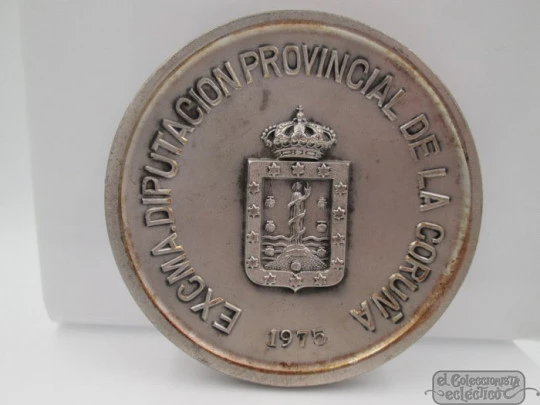Centennial Francisco Llorens. Nickel plating bronze. La Coruña