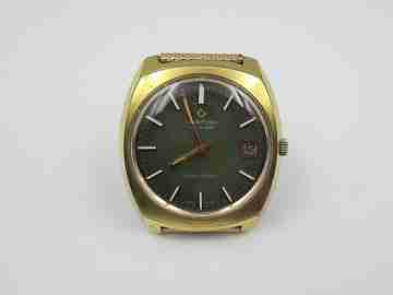 Certina Blue Ribbon. Acero / chapado oro. Automático. Brazalete. Calendario. 1970