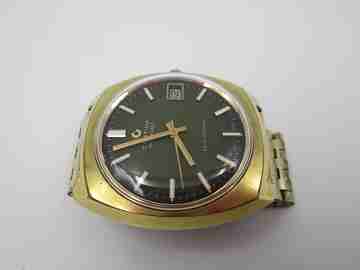 Certina Blue Ribbon. Acero / chapado oro. Automático. Brazalete. Calendario. 1970