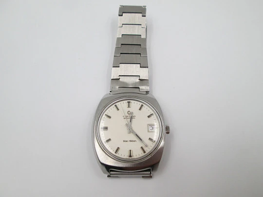 Certina Blue Ribbon. Stainless steel. Calendar. Automatic. Bracelet. 1970's