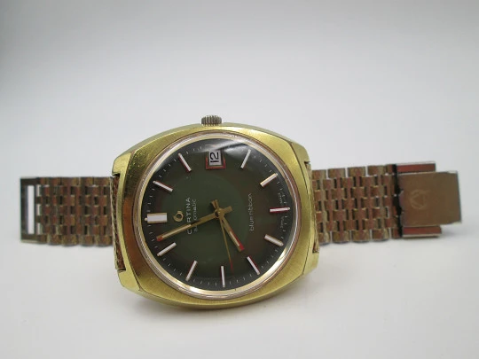 Certina Blue Ribbon. Steel & gold plated. Calendar. Automatic. Bracelet. 1970's