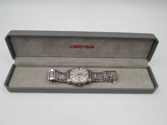 Certina Bristol 235. Steel. Date & day. Box. Bracelet. 1970's. Automatic