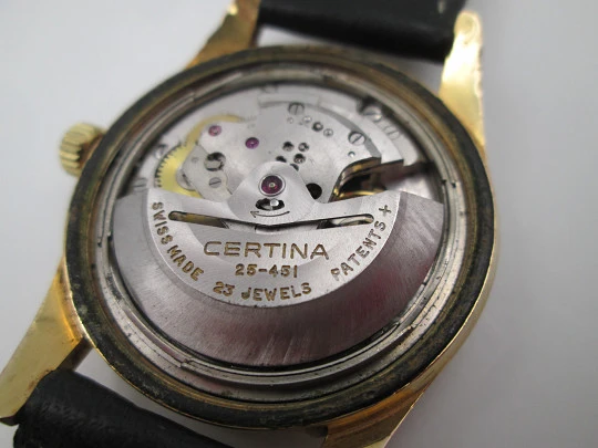 Certina Certidate. 20 microns gold plated & steel. Automatic. Calendar. 1960's. Swiss