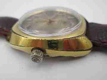 Certina DS-2 Turtle. Steel & gold plated. Automatic. Strap. Calendar. 1970's