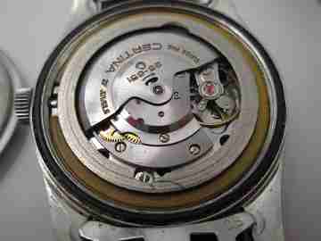 Certina DS Turtle. Stainless steel. Automatic. Calendar. Bracelet. Golden dial. 1970's
