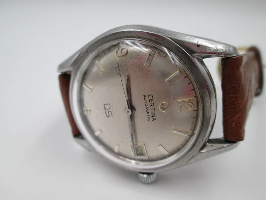 Certina DS. Stainless steel. Automatic. 1970's. Calendar. Swiss. Strap