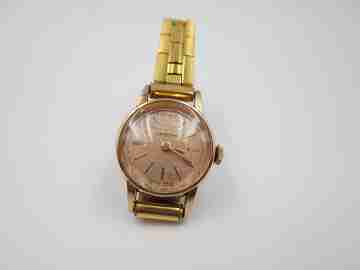 Certina ladie's wristwatch. Manual wind. Gold plated & steel. Bracelet. 1950's